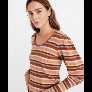 COPY - Madewell puff sleeve scoop neck top